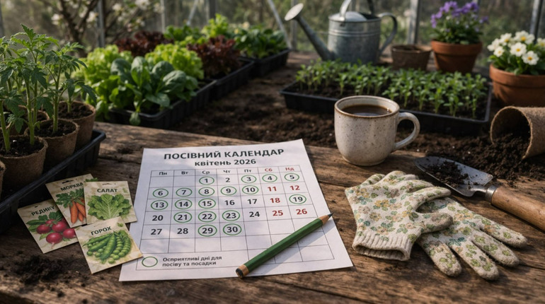 Посівний календар городника і садівника на квітень 2026 року