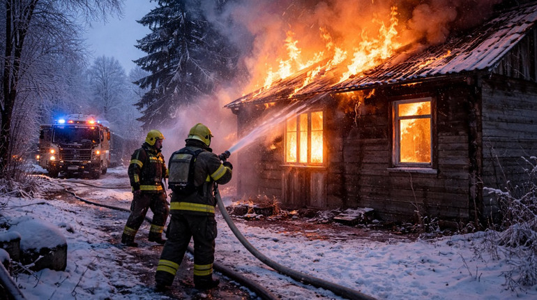 У Корюківському районі за добу сталося три пожежі: горіли будинок і господарські споруди