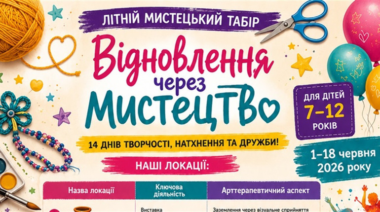 Творчість, що лікує: у ЦДЮТ стартував літній мистецький табір «Відновлення через мистецтво»!