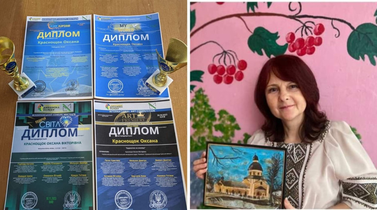 Картини з пірʼя глухівської виховательки відзначили на всеукраїнському рівні