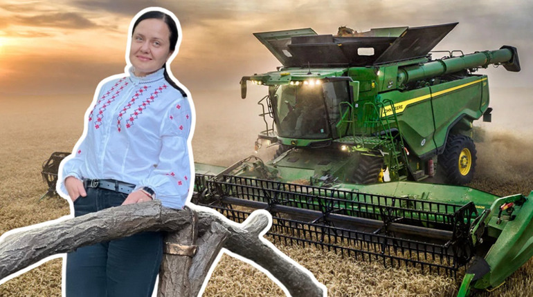 Ірина Капланян із Біляївки: уже другий рік за кермом комбайна під час жнив