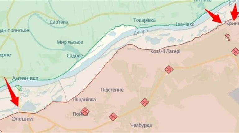 Російські воєнкори прогнозують втрату лівого берега