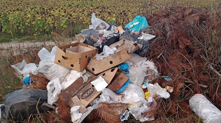 У Кричильській тергромаді вивезли сміття з магазину на польову дорогу