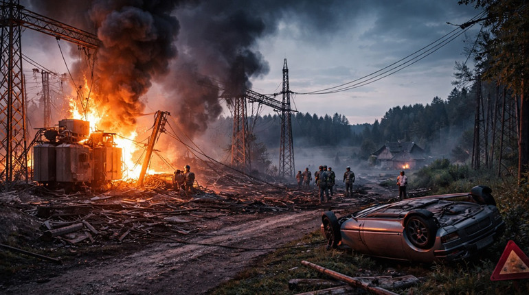 Атаки на Чернігівщині: десятки тисяч абонентів без світла, є поранений