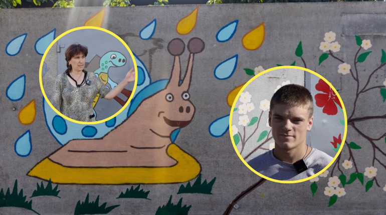 Казка на околиці: у Глухові родина розмалювала звичайну огорожу яскравими персонажами