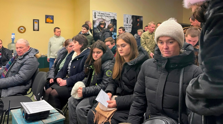 Показ фільму про сучасного Героя Дмитра Гудзика відбувся у міському Будинку воїна