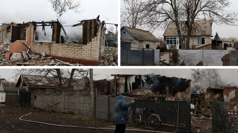 Шахед повернувся на світанку: у Петропавлівці розбиті будинки місцевих жителів (ВІДЕО)