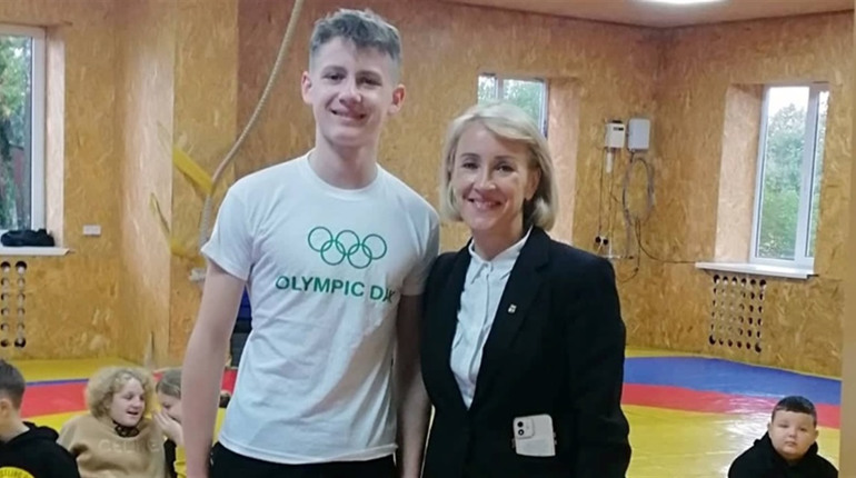 «Олімпійський урок» з Ніною Лемеш для спритних вертіївських борчуганів