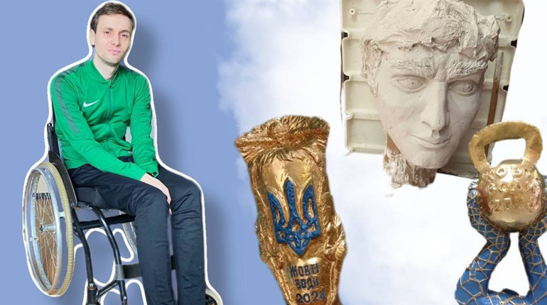 “Треба постійно щось робити”: як Олександр Кириченко на кріслі колісному виготовляє статуетки
