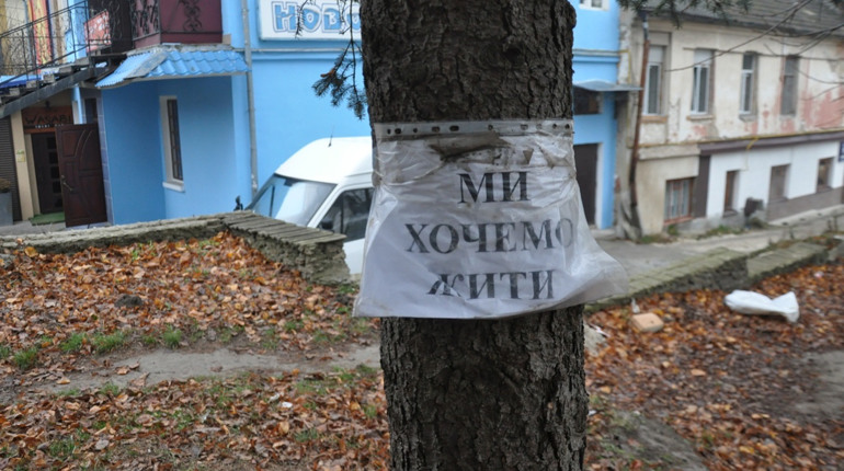 Громадські активісти вимагають не зрізати дерева на площі у Кременці: акція протесту 