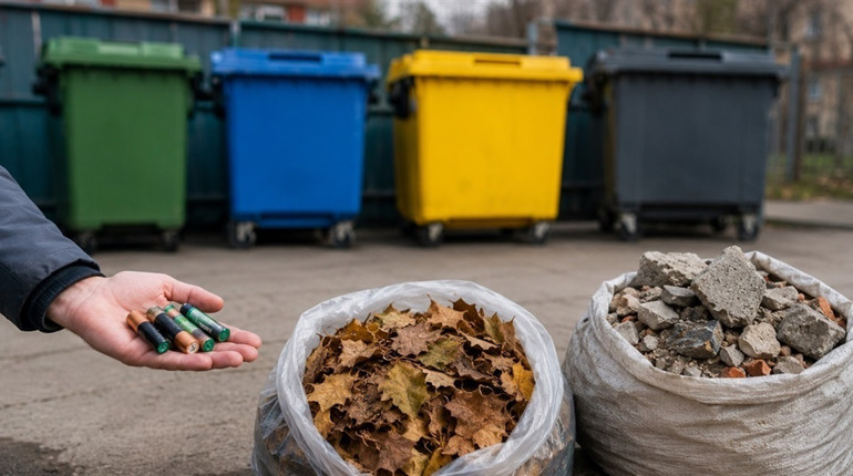 Куди викинути батарейки, листя, будівельне сміття та папір? Перевірте себе у тесті