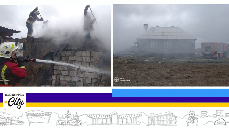 У Красносіллі рятували господарство – хлів згорів, є збитки