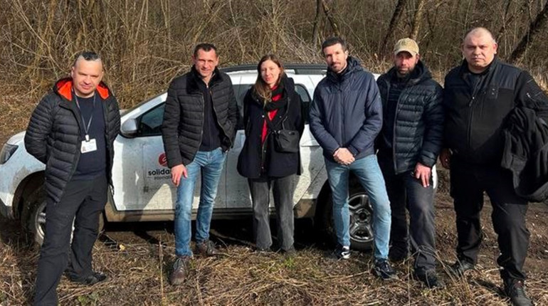 У Курилівській громаді зустрічали Solidarités International: дослідили водогін у Лісній Стінці