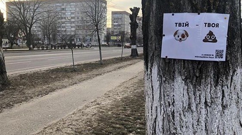 У Вараші екстравагантно борються із власниками тварин, які не хочуть прибирати за своїми улюбленцями