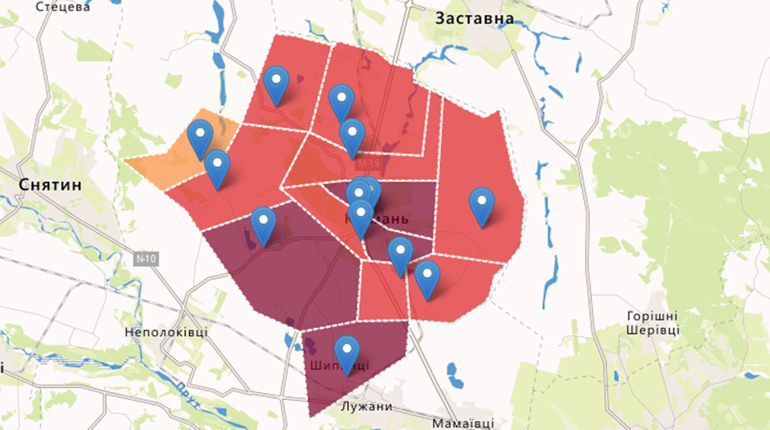 Склад Кіцманської міської територіальної виборчої комісії та територіальні виборчі округи 