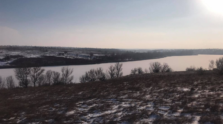 Засніжена Кам’янська Січ на Херсонщині (ФОТО)
