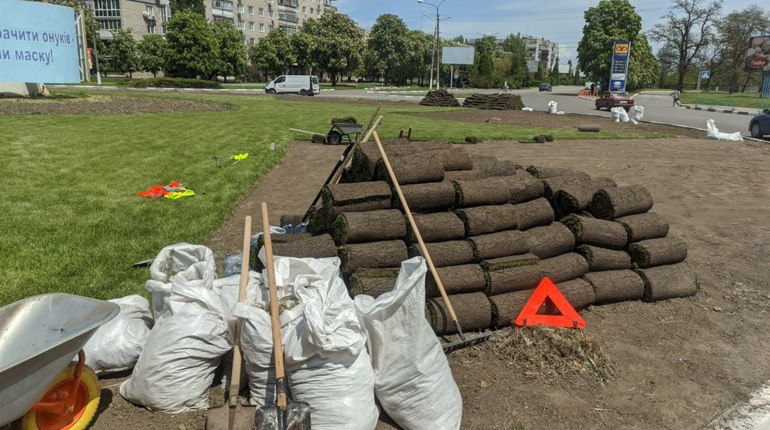 OverТиждень 2.3. Рулонний газон на клумбах Нікополя - розкіш чи необхідність?