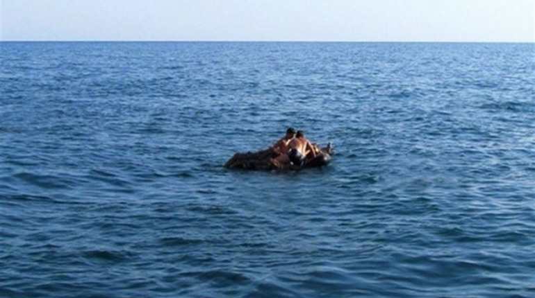 Унесло в море почти на два километра
