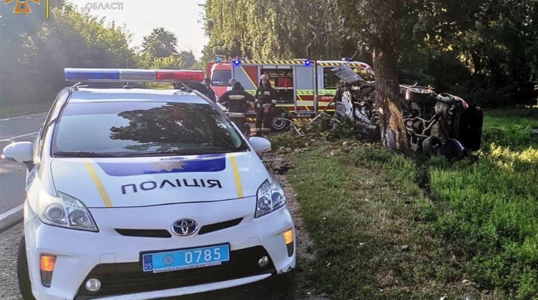 Водій, не впоравшись з керуванням, влетів у дерево. Від отриманих травм загинув на місці події