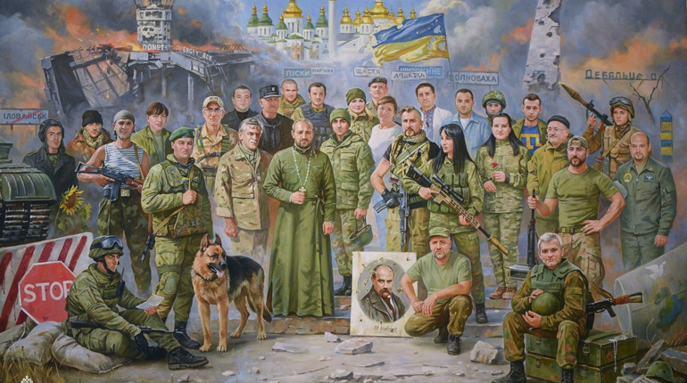 До Дня Незалежності художник зобразив 30 полеглих на війні героїв: серед них є Сабіна Галицька
