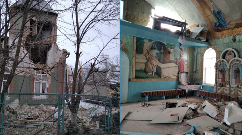 У Гуляйполі російські війська пошкодили церкву св. Тихона Задонського