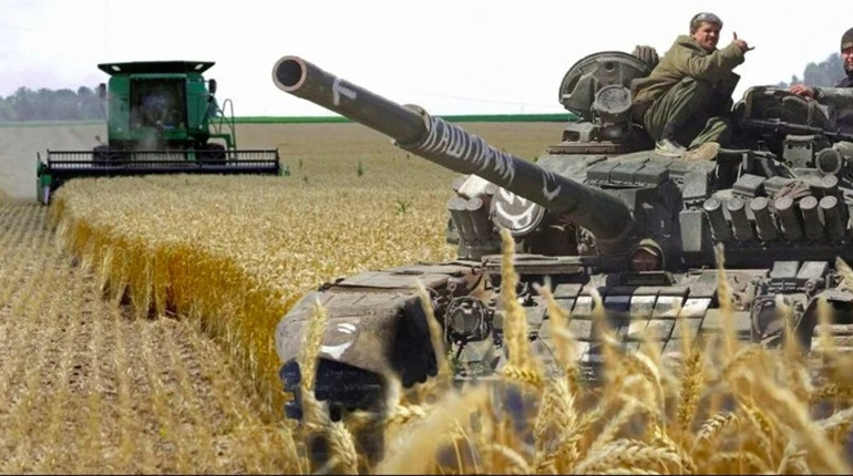 Російські окупанти забрали пшеницю з українських складів у Бердянську й повезли в бік Криму