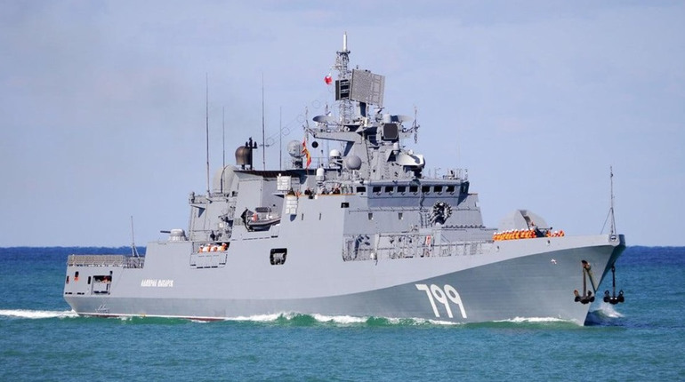 До кораблів рф, які погрожують Одещині ракетами, йде новітній російський корабель "Адмірал Макаров"