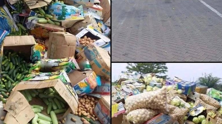 Тонни овочів на узбіччі: росіяни не дозволяють фермерам везти товар до Запоріжжя