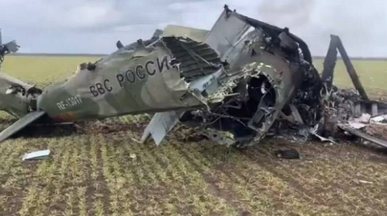 Поблизу Якимівки впав та згорів російський гелікоптер