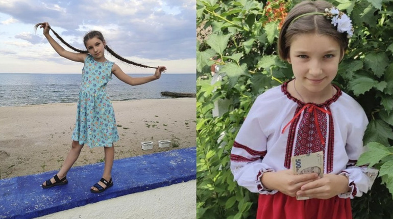 10-річна дівчинка з Одещини відрізала довгі коси, щоб допомогти ЗСУ