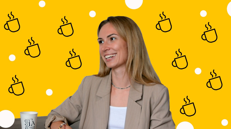 Розмова "За чашкою кави" з Ілоною Вовк про відкриття бізнесу під час війни та життя у Гадячі. Відео