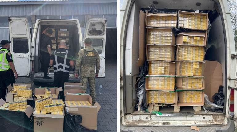 На Одещині виявили контрабандних цигарок з Білорусі на пів мільйона гривень