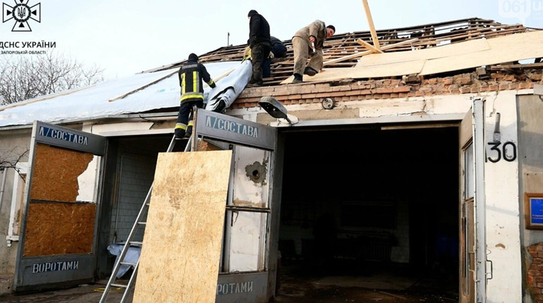 У Гуляйполі терміново відновили пошкодження пожежної частини