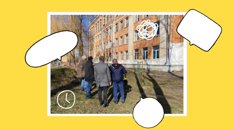 Розбите скло та штукатурка: у Дрогобицькій гімназії №5 поремонтували вибиті вікна