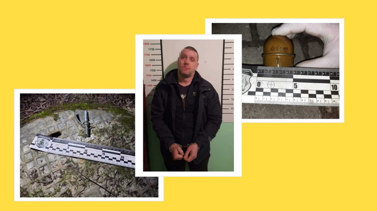 Витягнув запал та викинув: у Трускавці затримали чоловіка, який погрожував гранатою на заправці