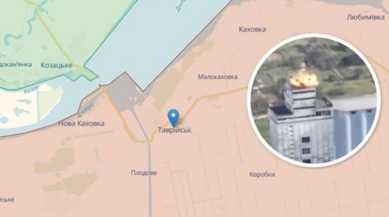 ЗСУ знищили російську РЕБ на даху елеватора у Таврійську