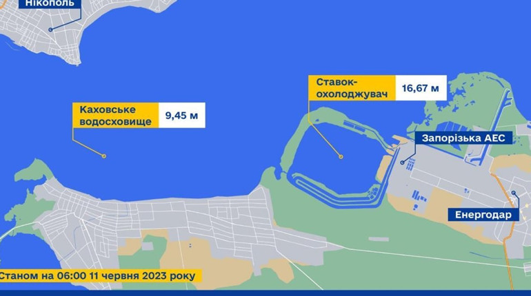 У ставку-охолоджувачі Запорізької АЕС стабілізувався рівень води