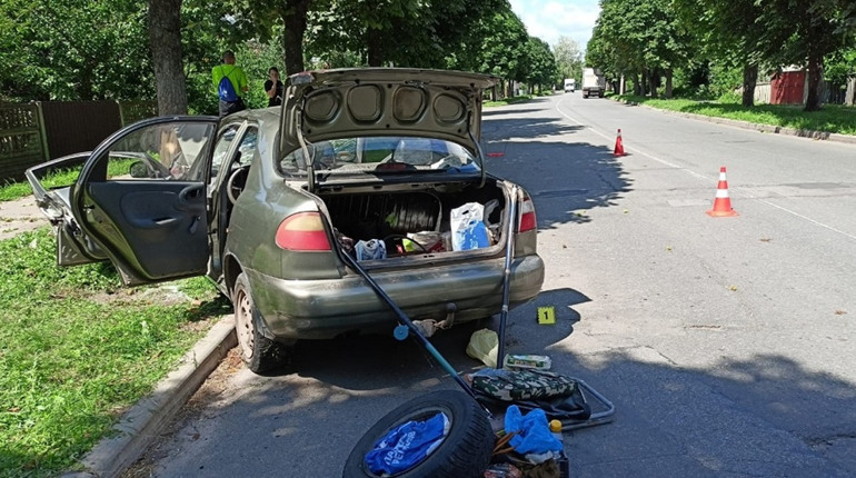 У Мені сталася дорожньо-транспортна пригода: легковик врізався в каштан