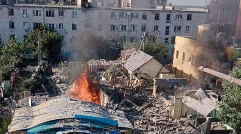 В Олешках знищено будинок колаборанта