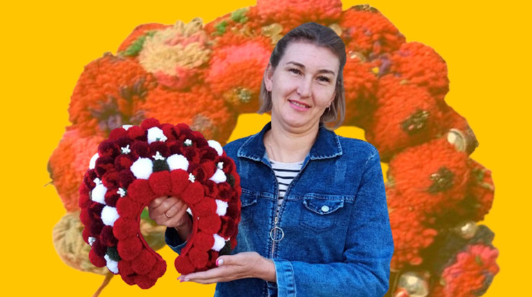 Гадячанка Людмила Попович відтворила весільний чубатий вінок, традиційний для Полтавщини
