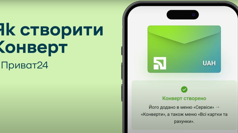 У застосунку Приват24 нова функція - «Конверти»: аналог "банок" Монобанку для збору донатів