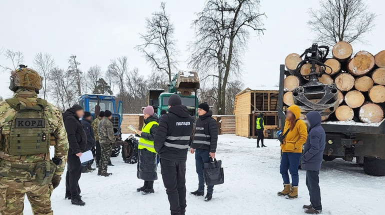 Поліція Чернігівщини викрила злочинну групу «чорних лісорубів»