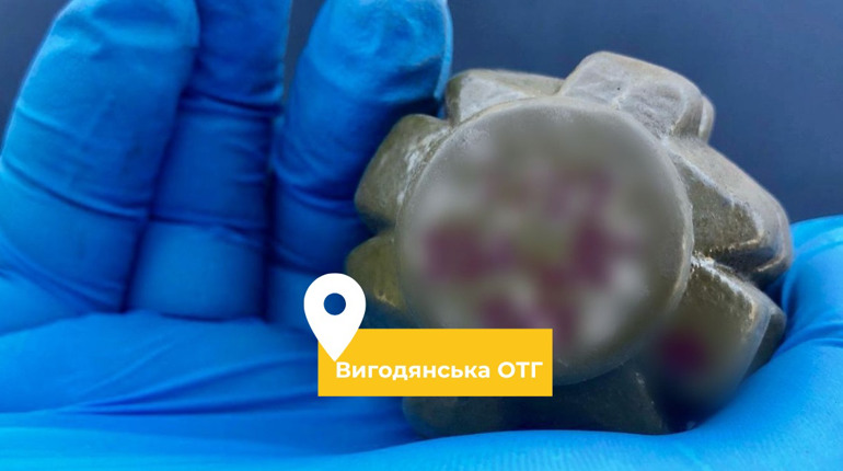 Мешканець Вигодянської громади продав за 3 тисячі грн гранату і попався "на гарячому"