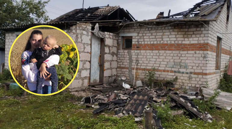 Пожежа на Глухівщині лишила без даху над головою матір із 3-ним сином і дочкою, яка має інвалідність