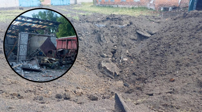 Показали фото наслідків російського обстрілу Глухова з РСЗВ