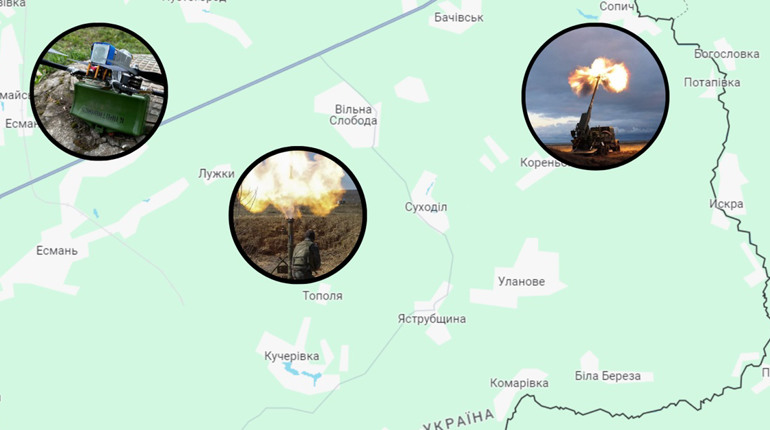 Минулої доби у трьох прикордонних селах Глухівщини пролунало вісім вибухів із різного озброєння