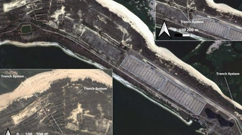 Російські військові почали риюти окопи навколо водойми-охолоджувача Запорізької АЕС