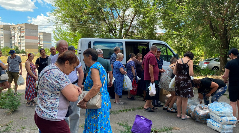 У Жовтих Водах попасняни отримали гуманітарку та консультувалися у представників ВЦА