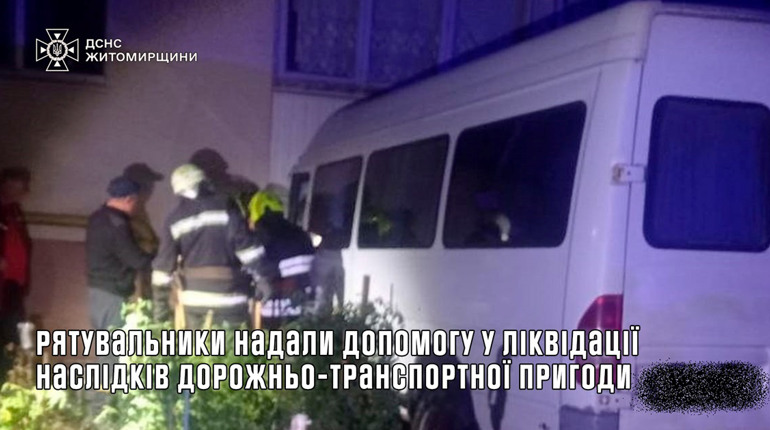 У Звягелі Mercedes-Benz в'їхав у стіну житлового будинку