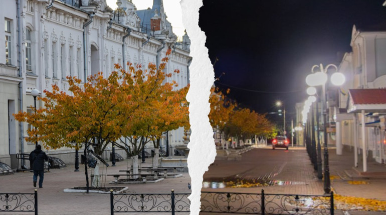 Осінній Глухів у променях дня та вогнях ночі: фоторепортаж